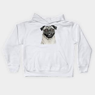 Pug Drawing Kids Hoodie